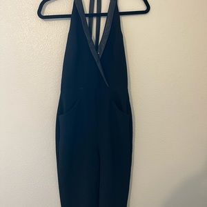 BCBG jumpsuit with leather straps